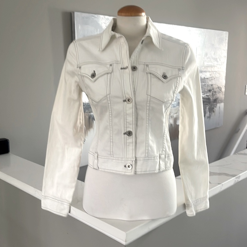 Small white denim jacket by DKNY